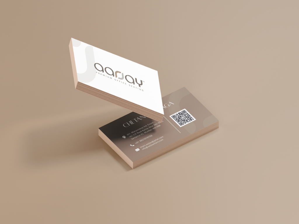 Dancing business card mockup for chair company