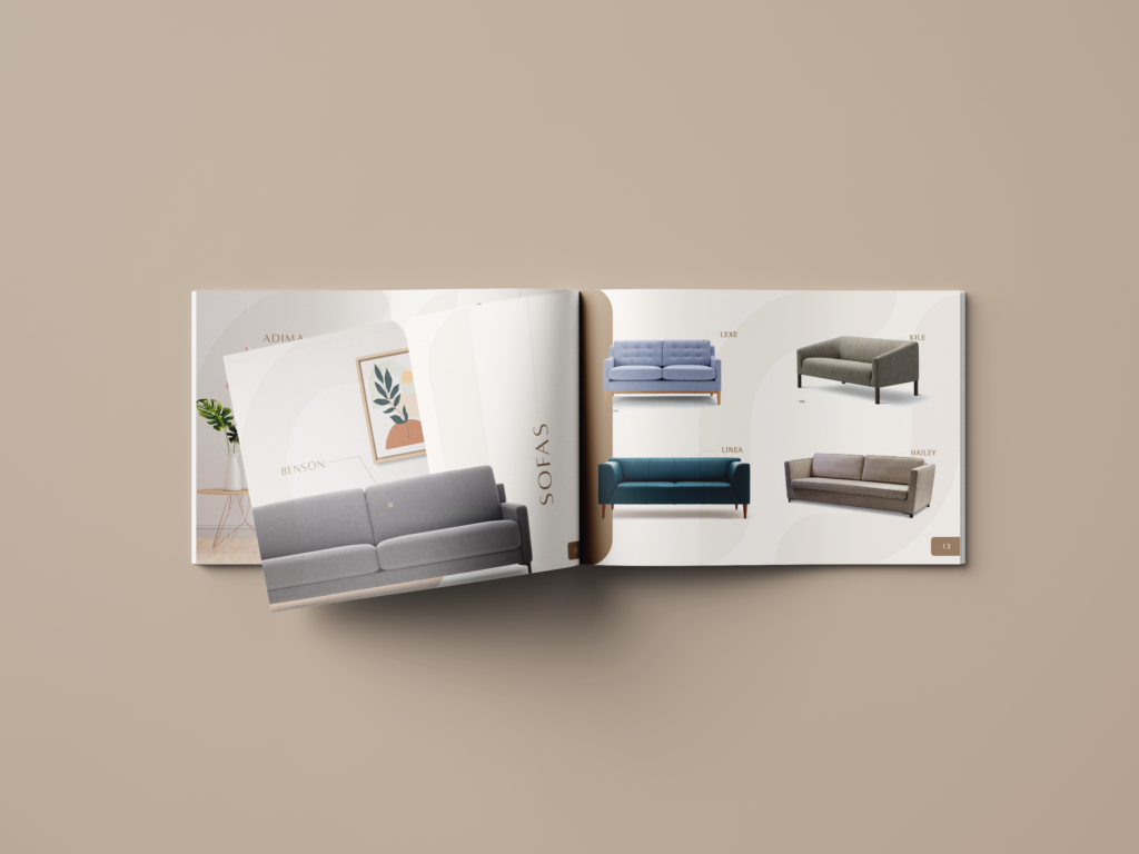 Corporate brochure for premium office chair brand