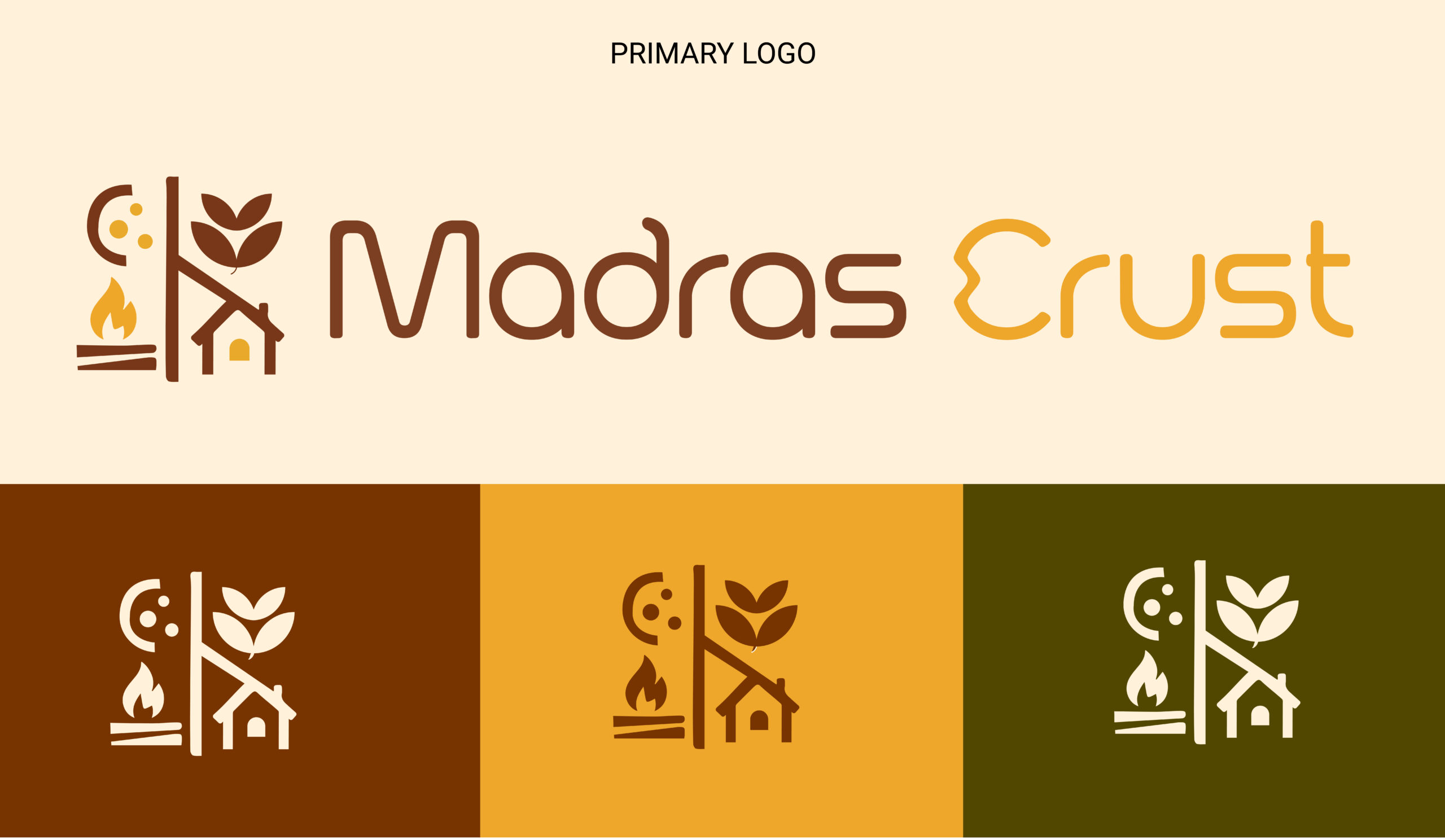 Madras Crust Colorr Pallete & Logo Variations - Scribbled Space