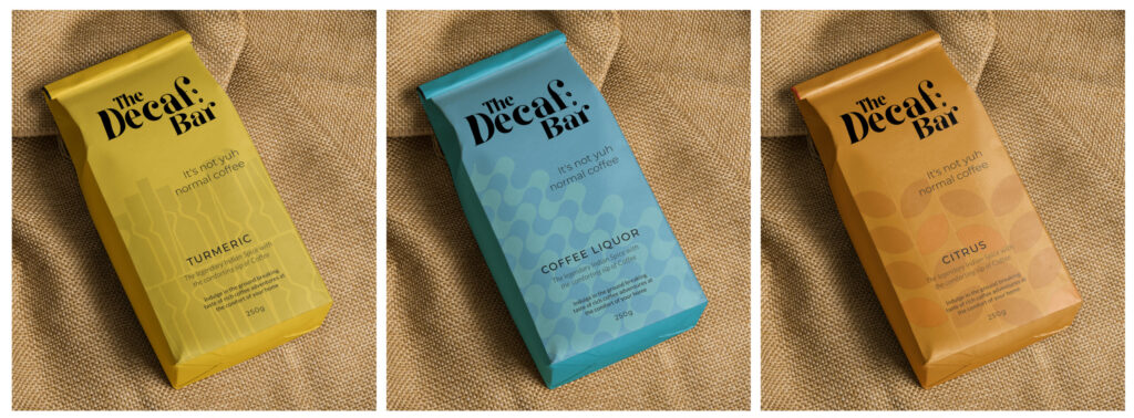 The Decaf Bar - The Decaf Bar - Coffee packaging bag mockup By Scribbled Space