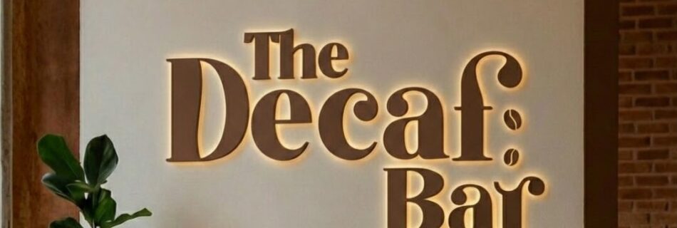 The Decaf Bar LED Signage mockup - By Scribbled Space