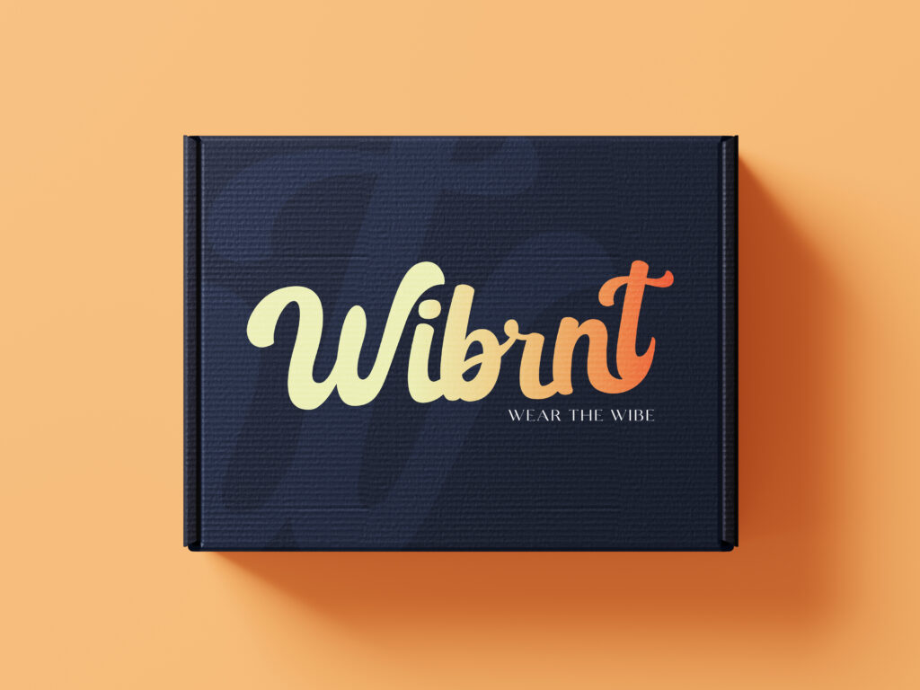 Wibrnt packaging box Mockup - By Scribbled Space
