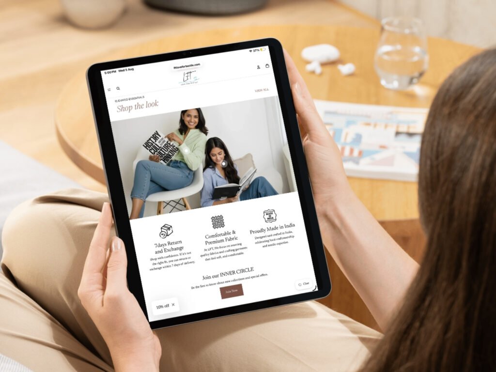 Love for textiles Website Ipad mockup