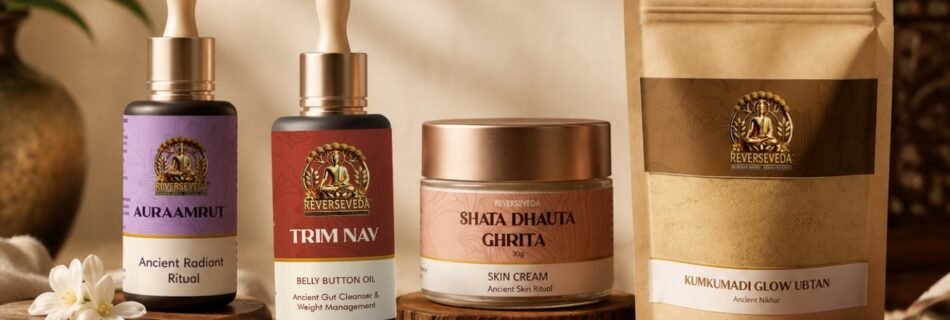 Reverse Veda - Ayurveda Label Packaging Design by Scribbled Space