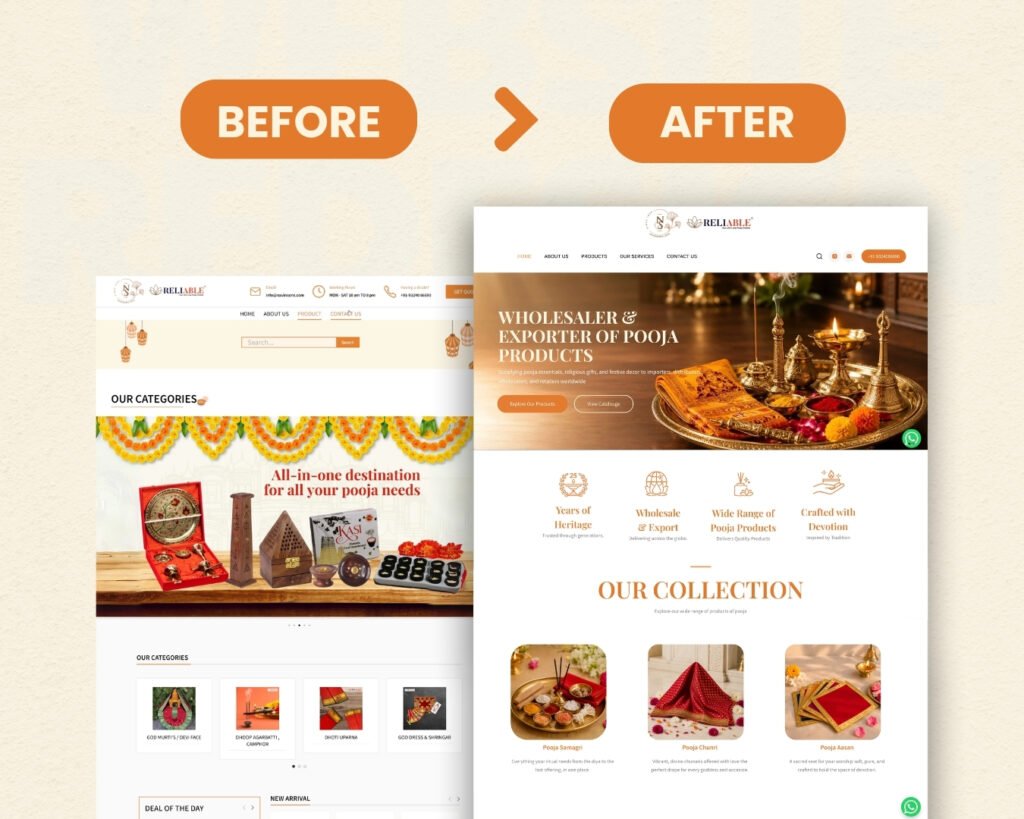 Navinchandra & Sons | Reliable Pooja Website Design by Scribbled Space