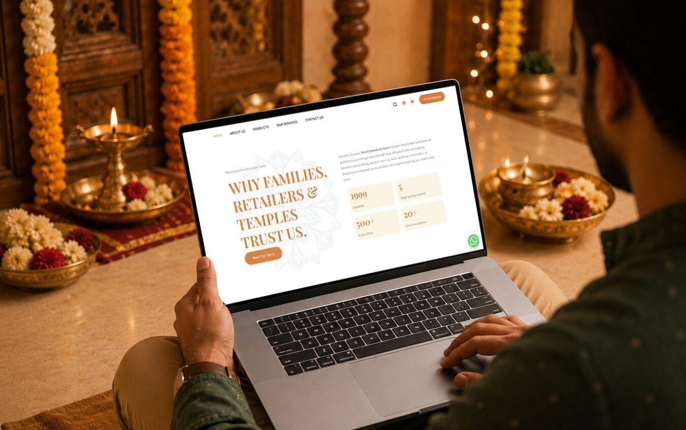 Navinchandra & Sons | Reliable Pooja Website Design by Scribbled Space